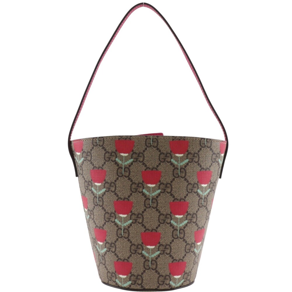 Gucci Children's Bucket GG Coated Canvas with Applique Small